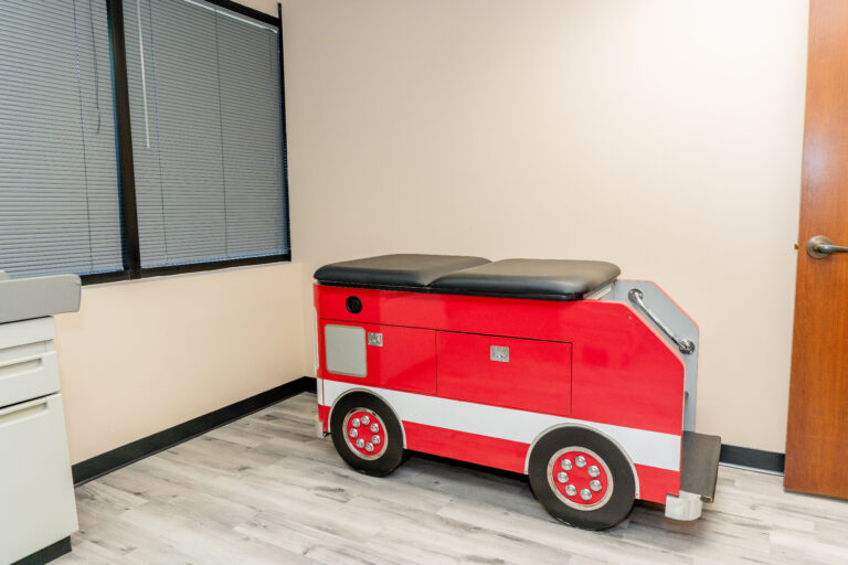 Check out our Fire Truck Exam Table!